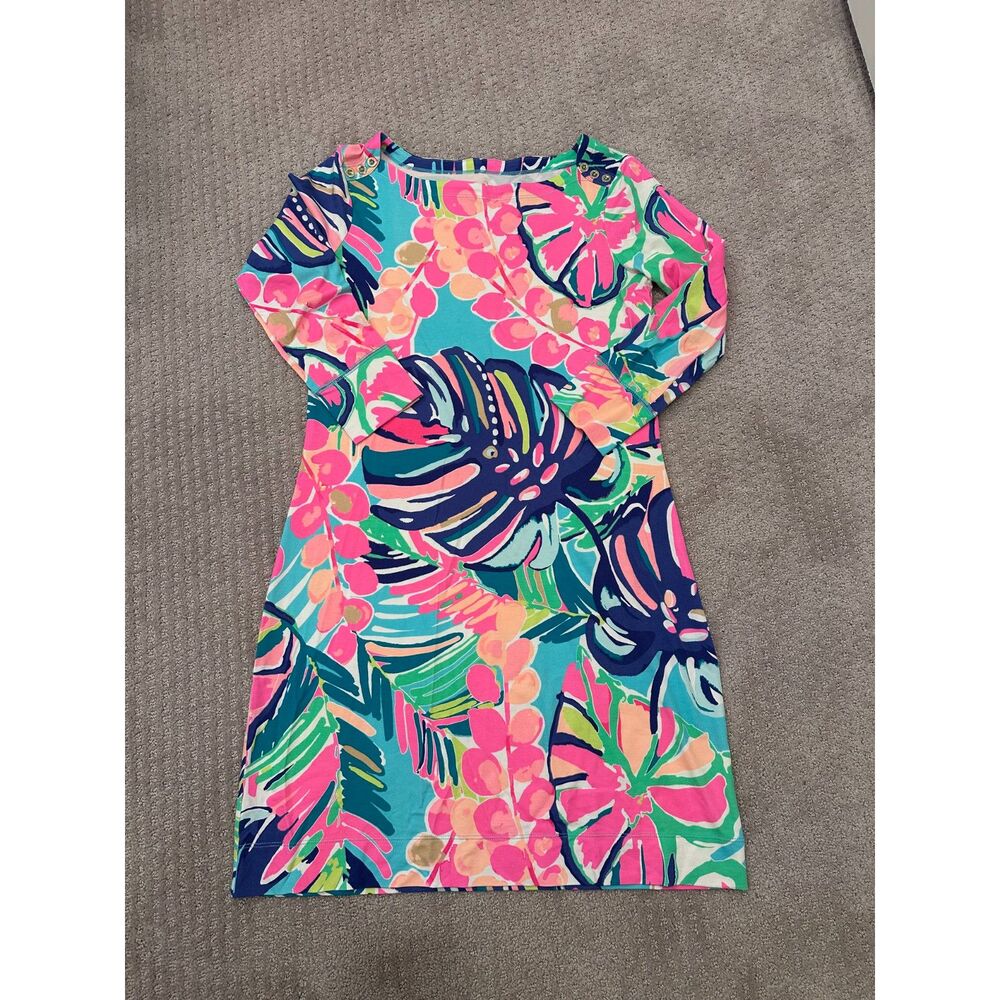 Lilly Pulitzer Sophie Tropical Floral UPF 50+ Dress Size Small
